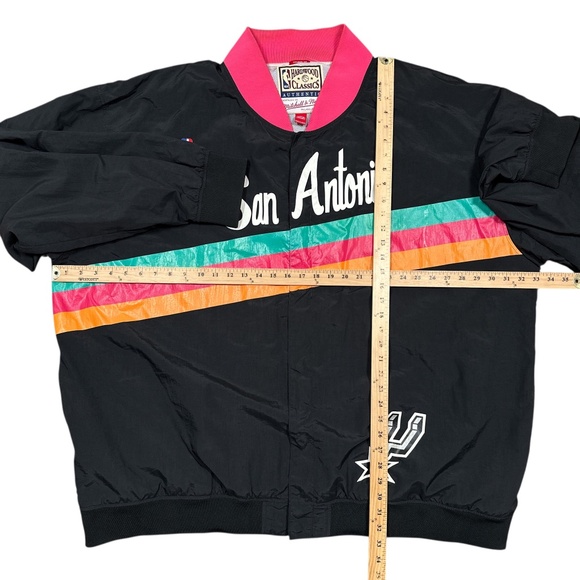 Mitchell & Ness San Antonio Spurs Hardwood Classics Windbreaker Jacket Mens 5XLB - Picture 13 of 13